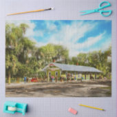 Train Station - New Smyrna Train Station 1904 Tissuepapier (Craft)