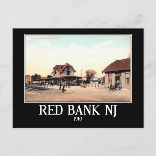 Train Station, Red Bank, NJ Briefkaart (Voorkant)
