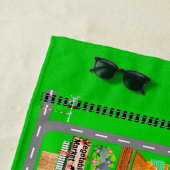 Train Station voor keukenhanddoek voor auto's Strandlaken (In situ)