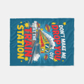 Train Station Yellowstone Take Them Train Conducto Fleece Deken (Voorkant (Horizontaal))