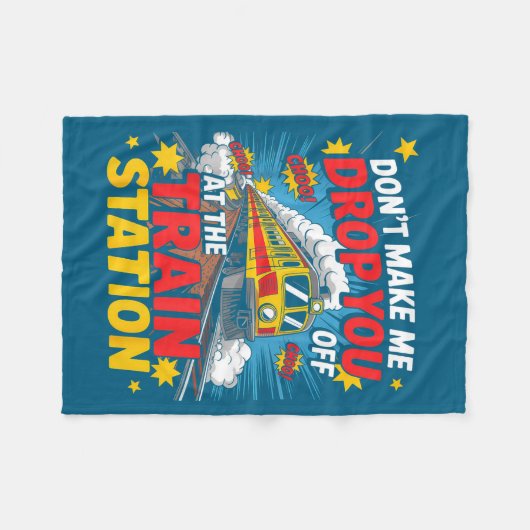 Train Station Yellowstone Take Them Train Conducto Fleece Deken (Voorkant (Horizontaal))