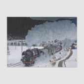 Train Steam Locomotive Snow-foto Tissuepapier (Voorkant)