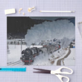 Train Steam Locomotive Snow-foto Tissuepapier (Craft)