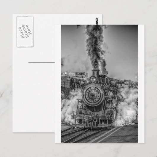 Train Steam Railroad Steampunk Engine Destiny Briefkaart (Voorkant / Achterkant)