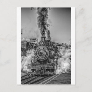 Train Steam Railroad Steampunk Engine Destiny Briefkaart