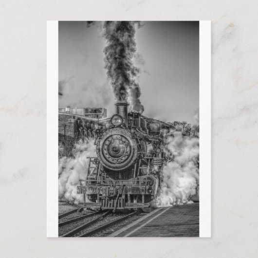 Train Steam Railroad Steampunk Engine Destiny Briefkaart (Voorkant)