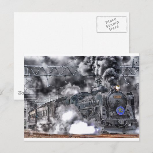 Train Steam Railroad Steampunk Engine Destiny Briefkaart (Voorkant / Achterkant)