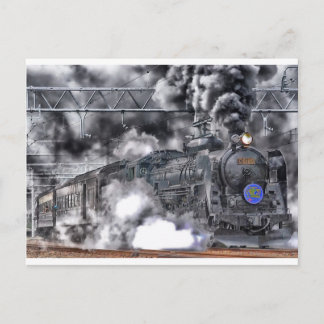 Train Steam Railroad Steampunk Engine Destiny Briefkaart