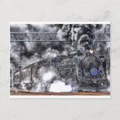 Train Steam Railroad Steampunk Engine Destiny Briefkaart (Voorkant)