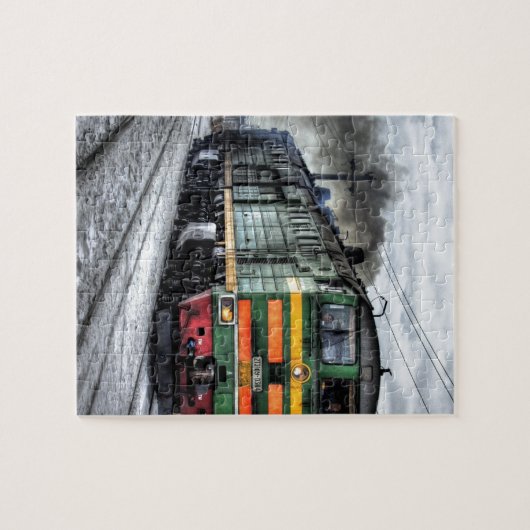 Train Steam Railroad Steampunk Engine Destiny Legpuzzel (Horizontaal)