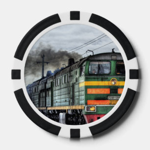 Train Steam Railroad Steampunk Engine Destiny Pokerchips
