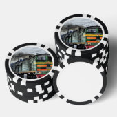 Train Steam Railroad Steampunk Engine Destiny Pokerchips (Opstapeling)