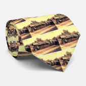 Train Steam Railroad Steampunk Engine Destiny Stropdas (Opgerold)