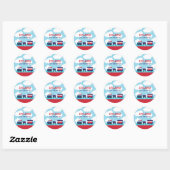Train Sticker Birthday Party Favors (marine & Red) (Vel)