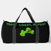 Train Sweat Repeat – Motivational Gym Bag Plunjezak (Voorkant)