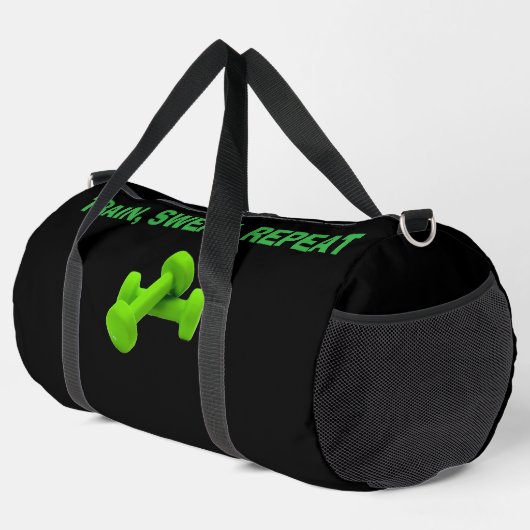 Train Sweat Repeat – Motivational Gym Bag Plunjezak (Rechterhoek)