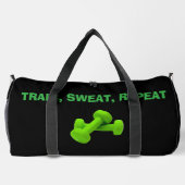 Train Sweat Repeat – Motivational Gym Bag Plunjezak (Achterkant)