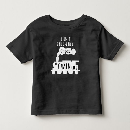 Train T-shirt voor peuters - Dark Shirt Design (Voorkant)