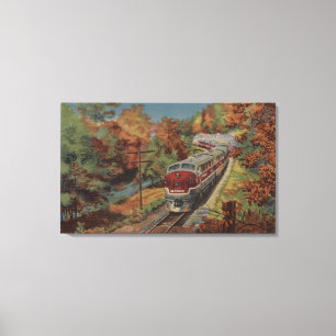 Train-The Thoroughbred, Monon Canvas Afdruk