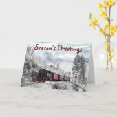 Train Thed Season's Wenskaart Kaart (Gele Bloem)