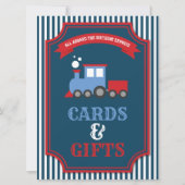 Train themafeestje verjaardagskaarten en cadeaubor kaart (Voorkant)