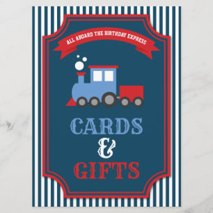 Train themafeestje verjaardagskaarten en cadeaubor kaart