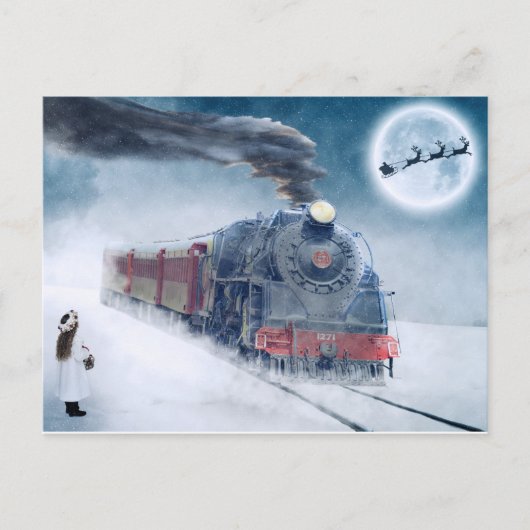 Train Theme Kerstmis-Briefkaart Briefkaart (Voorkant)