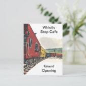 Train Theme Railroad RR Rail Travel depot POSTCARD Briefkaart (Staand voorkant)