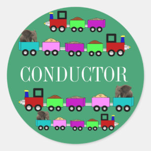 Train Thmet Birthday Party voor Ronde Sticker