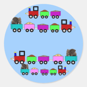 Train Thmet Birthday Party voor Ronde Sticker