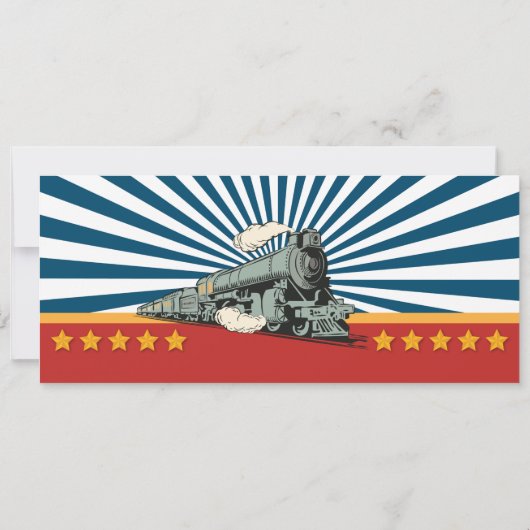 Train Ticket Birthday-instapkaart Kaart (Achterkant)