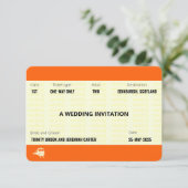 Train Ticket Geïnspireerd - RB02| Wedding-uitnodig Kaart (Staand voorkant)
