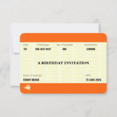 Train Ticket Inspired | Birthday Kaart (Voorkant)