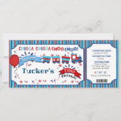 Train Ticket Toddler Birthday Party Invitation Save The Date (Voorkant)