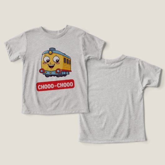 Train Toddler T-shirt (Ontwerp Voorkant & Achterkant)