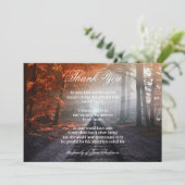 Train Track Autumn Forest Sympathie Hartelijk dank Bedankkaart (Staand voorkant)