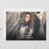 Train Track Autumn Forest Sympathie Hartelijk dank Bedankkaart (Achterkant)