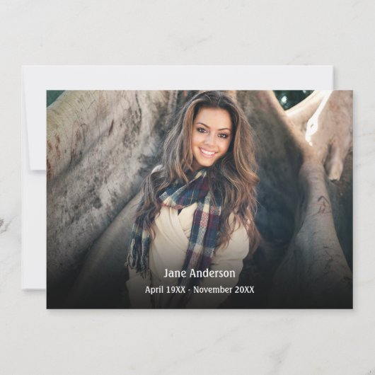 Train Track Autumn Forest Sympathie Hartelijk dank Bedankkaart (Achterkant)