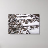 Train Tracks in Sneeuw (Canvas) Canvas Afdruk (Voorkant)