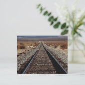 Train tracks, Mojave Desert, Californië, VS Briefkaart (Staand voorkant)