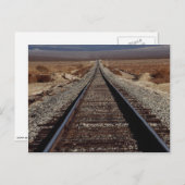 Train tracks, Mojave Desert, Californië, VS Briefkaart (Voorkant / Achterkant)