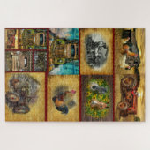 Train Tractor Trucks Horses Rooster Hens Legpuzzel (Horizontaal)