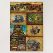 Train Tractor Trucks Horses Rooster Hens Legpuzzel (Verticaal)