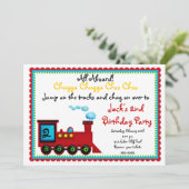 Train-uitnodigingen, Choo Choo Kaart (Staand voorkant)