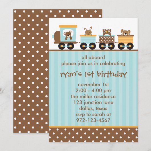 Train-uitvindingen bij dieren kaart (Voorkant / Achterkant)