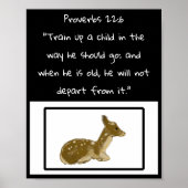 Train Up A Child Woodland Bible Quote Poster (Voorkant)