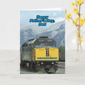 Train Vaderdag Express aan papa Kaart (Gele Bloem)