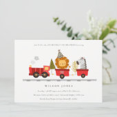 Train van Cute Woodland voor alle leeftijden Bedankkaart (Staand voorkant)