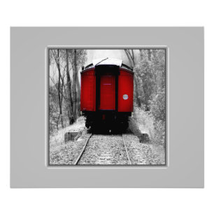 Train van de zwarte en Rode Werelderfgoedspoorweg Foto Afdruk