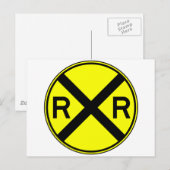 Train van het treinverkeer briefkaart (Voorkant / Achterkant)